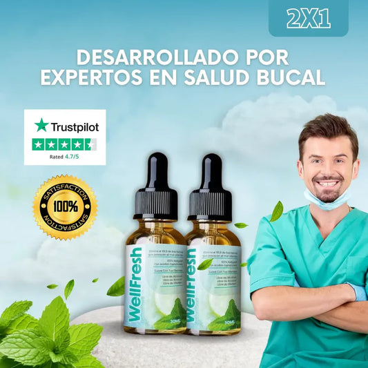 Well Fresh - Gotas naturales para el mal aliento.